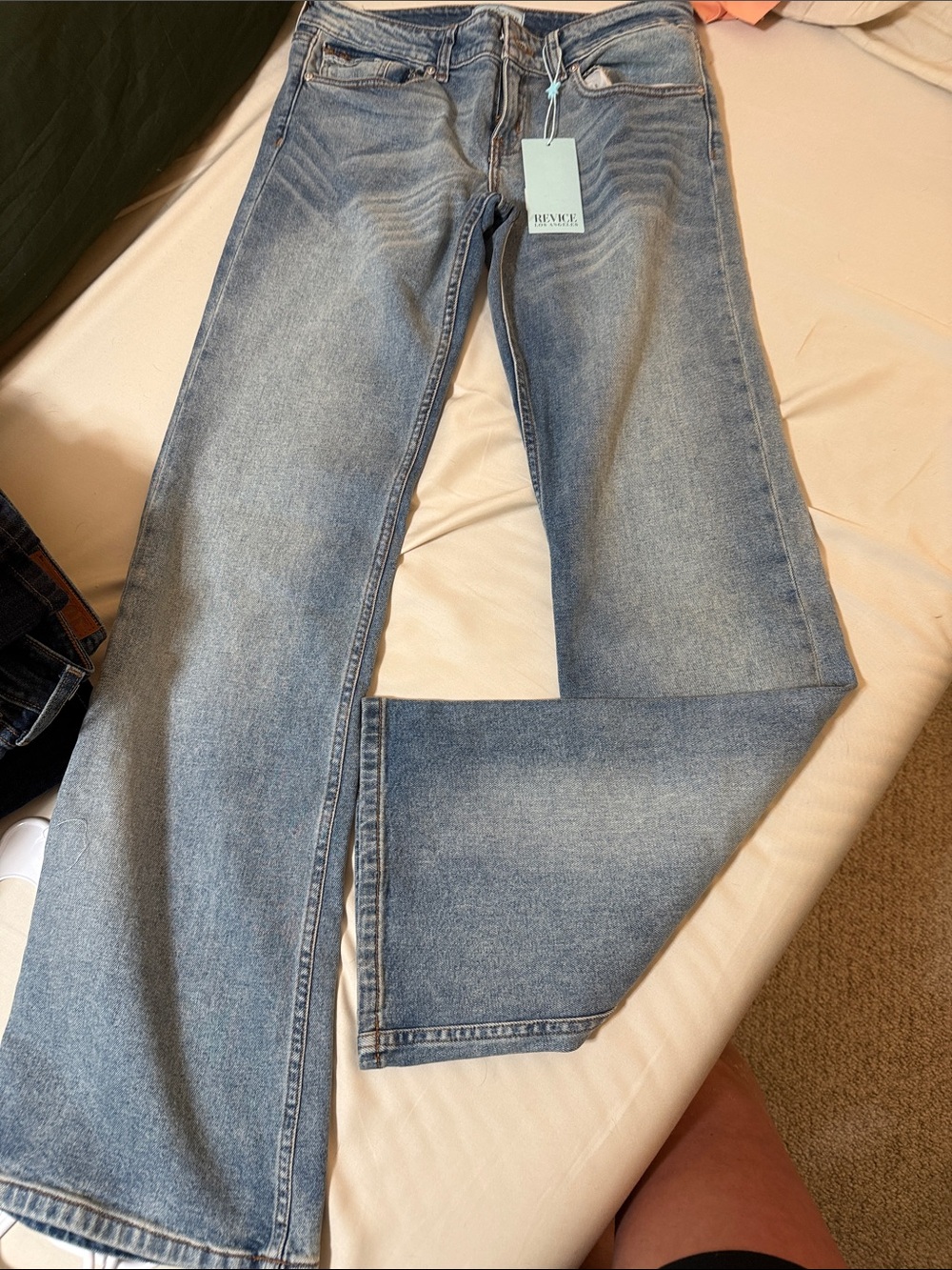 REVICE Light Blue Wide-Leg Jeans